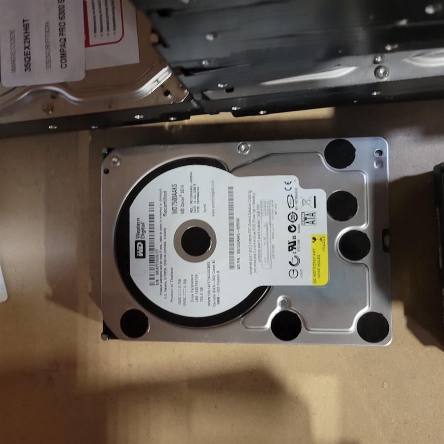 Enterprise hard drive inspected before wipe and resale