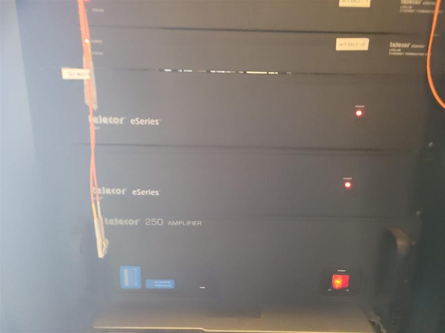 Paging and intercom amplifier stack in a facility rack