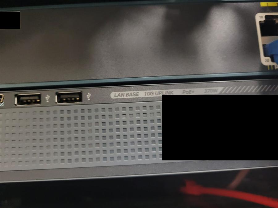 PoE access switch installed in an intermediate closet