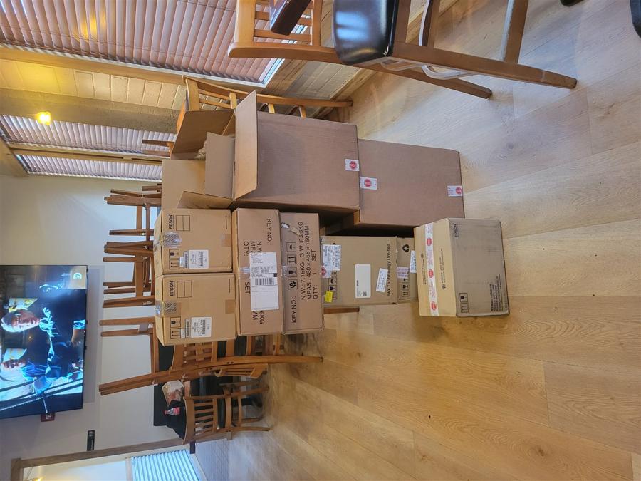Hardware staged on site ahead of a phased rollout